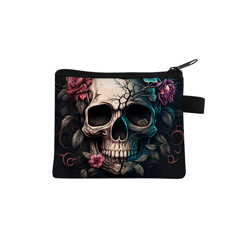 Portofel pentru monede din poliester, model geometric, stil urban minimalist, unisex