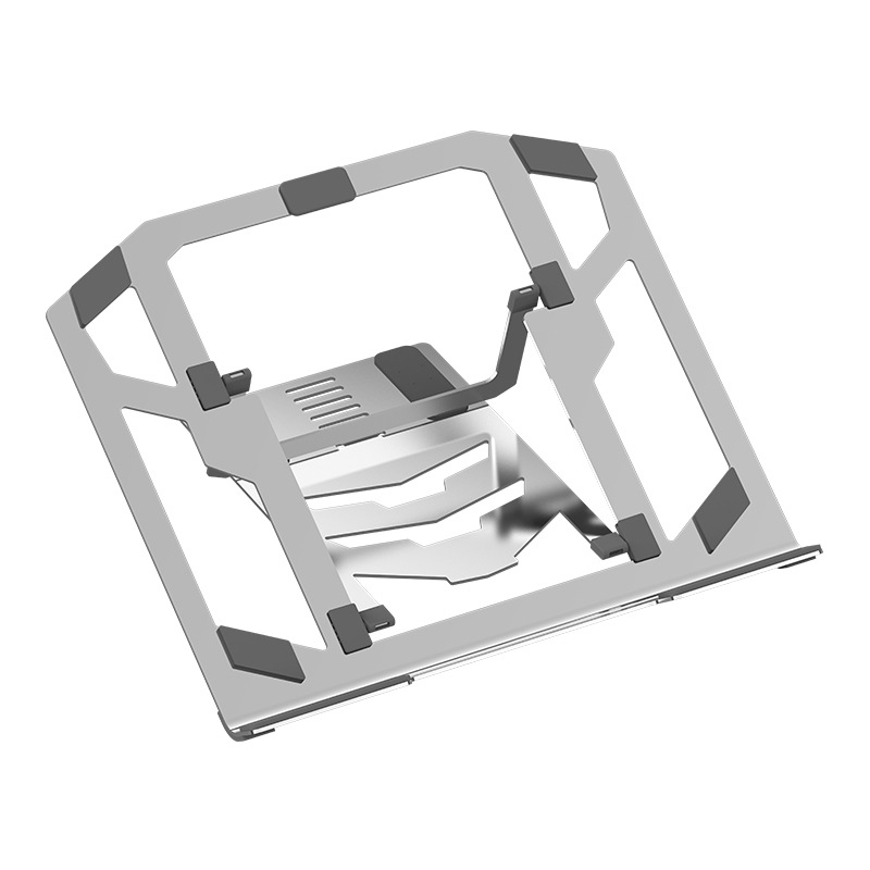 Prenosný stojan na notebook - ultratenký s integrovaným chladiacim blokom, z uhlíkového ocele, model L112.1, zdvíhacie prevedenie, 500 g, model 2024