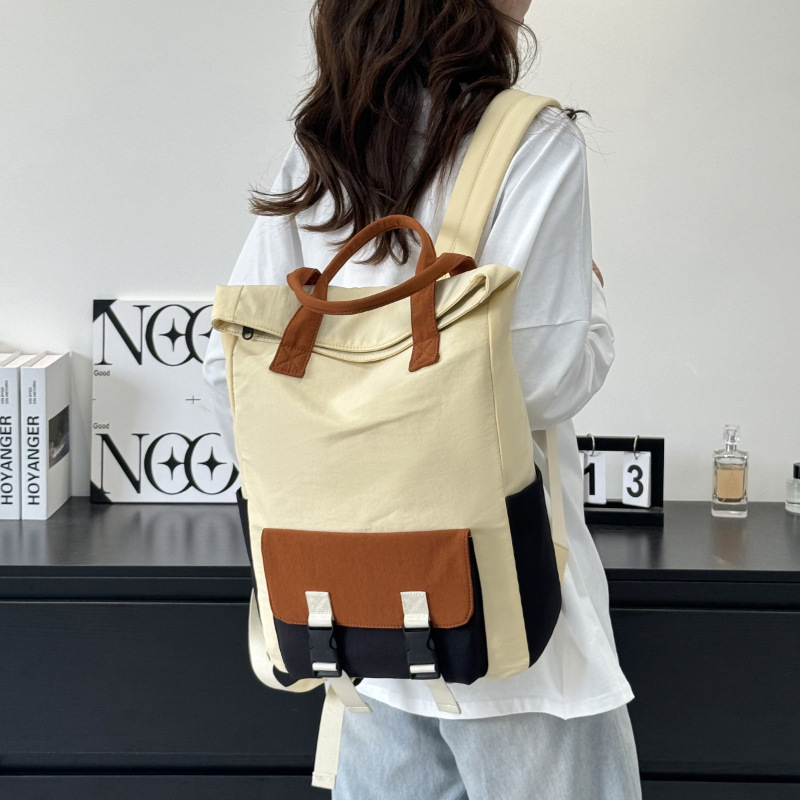 Unisex plátenný batoh – kapacita 20–35 L, štýl mládežnícky kampus, ergonomické vzduchové popruhy