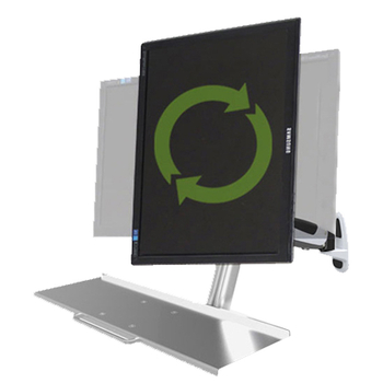 WS04 Monitorový stojan z hliníkovej zliatiny s výsuvnou klávesnicovou podložkou – Gibbon, nosnosť 0–4.5 kg, hmotnosť 6 kg, typ zdvihu