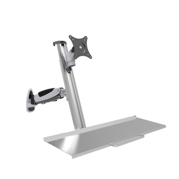 WS04 Monitorový stojan z hliníkovej zliatiny s výsuvnou klávesnicovou podložkou – Gibbon, nosnosť 0–4.5 kg, hmotnosť 6 kg, typ zdvihu