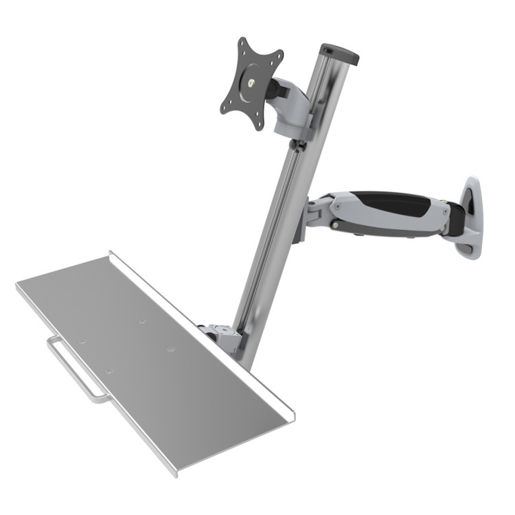 WS04 Monitorový stojan z hliníkovej zliatiny s výsuvnou klávesnicovou podložkou – Gibbon, nosnosť 0–4.5 kg, hmotnosť 6 kg, typ zdvihu