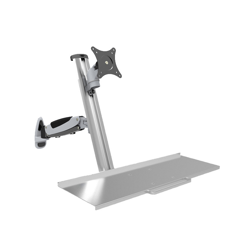 WS04 Monitorový stojan z hliníkovej zliatiny s výsuvnou klávesnicovou podložkou – Gibbon, nosnosť 0–4.5 kg, hmotnosť 6 kg, typ zdvihu