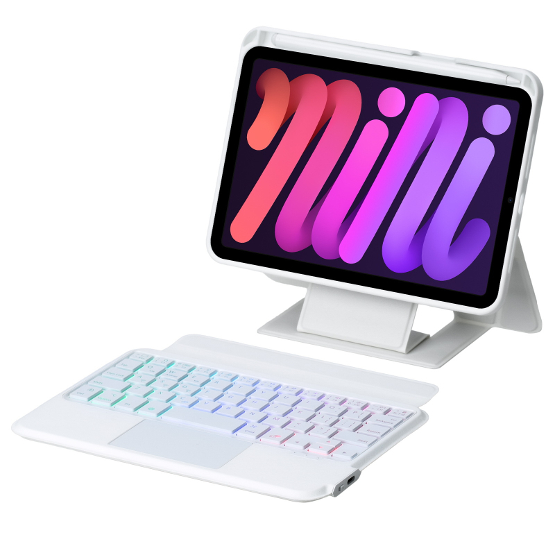 Zaštitna futrola s Bluetooth tipkovnicom s pozadinskim osvjetljenjem i dijeljenom podrškom za iPad Mini 6/7