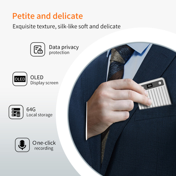 LA519 diktofón pero, USB 2.0, dvojitý mikrofón, farebný displej, hliníkové puzdro, AI prepis a preklad hlasu