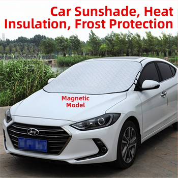 Slnečník na predné sklo auta s aluminovaným filmom, montáž vákuovými prísavkami, univerzálny pre Toyota