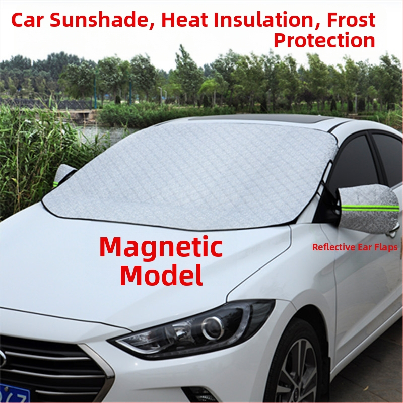 Slnečník na predné sklo auta s aluminovaným filmom, montáž vákuovými prísavkami, univerzálny pre Toyota