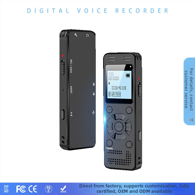 Prenosný diktafón V618 — MP3/WAV formáty, doba nahrávania 2400, USB 2.0, jeden mikrofón