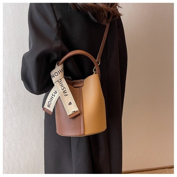 PU bucket taška s magnetickým zatváraním, vnútorná kapsa na telefón, podšívka z syntetickej kože