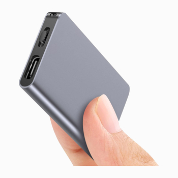 Mini záznamník s jedným dotykom, USB 2.0, 30 hodín nahrávania, MP3/WAV, vstavaná pamäť, dva mikrofóny