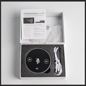 Omnidirekcijski mikrofon za videokonferencije s USB-om za PC/Laptop, Bluetooth 5.0, 60 Hz–15 kHz, SNR ≥60 dB