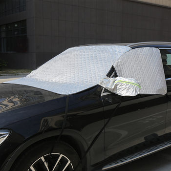Προστατευτικό κάλυμμα ηλίου αυτοκινήτου για μπροστινά τζάμια με τρία παράθυρα - αλουμινόφυλλο, ενσωματωμένη εγκατάσταση, καθολική συμβατότητα, μινιμαλιστικό στυλ