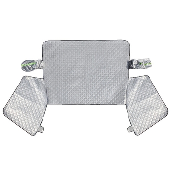 Προστατευτικό κάλυμμα ηλίου αυτοκινήτου για μπροστινά τζάμια με τρία παράθυρα - αλουμινόφυλλο, ενσωματωμένη εγκατάσταση, καθολική συμβατότητα, μινιμαλιστικό στυλ