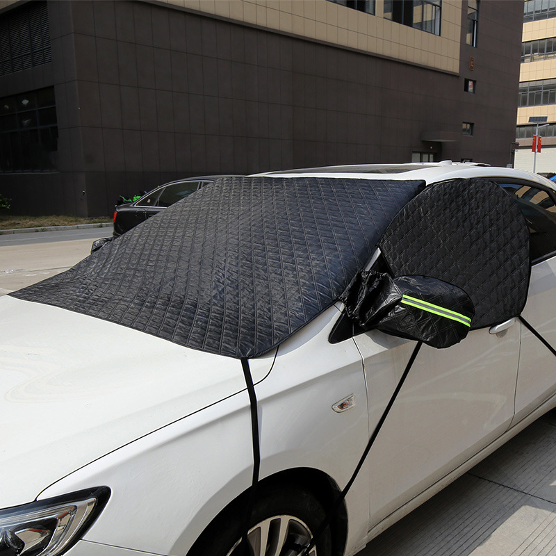 Προστατευτικό κάλυμμα ηλίου αυτοκινήτου για μπροστινά τζάμια με τρία παράθυρα - αλουμινόφυλλο, ενσωματωμένη εγκατάσταση, καθολική συμβατότητα, μινιμαλιστικό στυλ