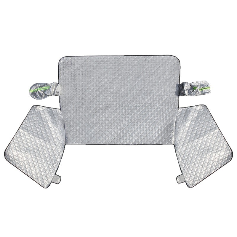 Προστατευτικό κάλυμμα ηλίου αυτοκινήτου για μπροστινά τζάμια με τρία παράθυρα - αλουμινόφυλλο, ενσωματωμένη εγκατάσταση, καθολική συμβατότητα, μινιμαλιστικό στυλ