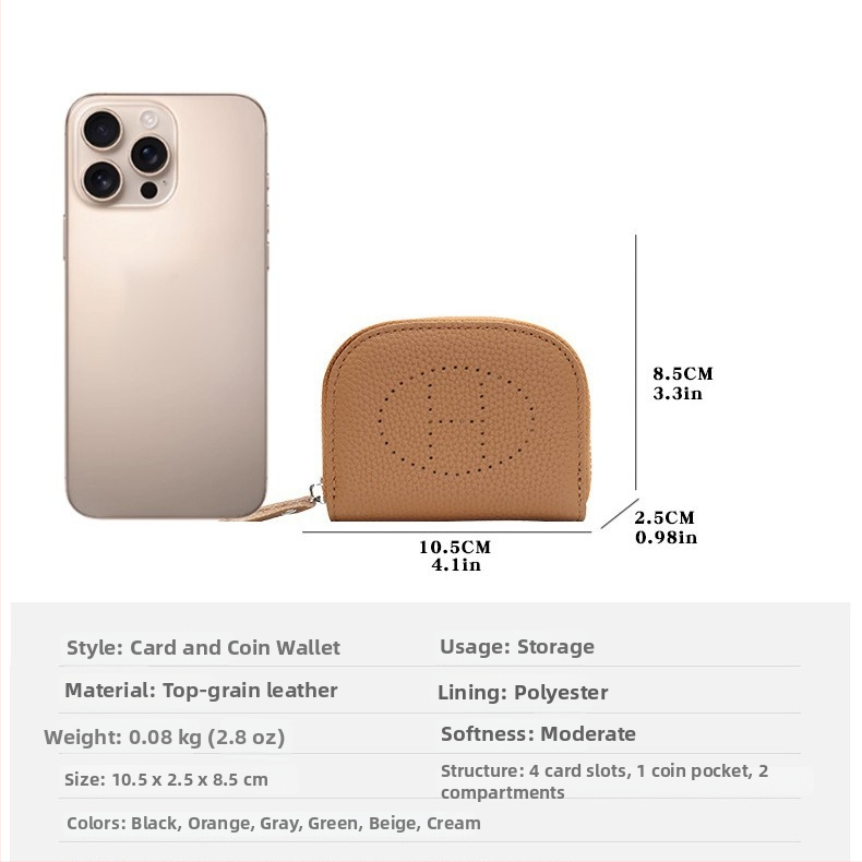 Mincovka z pravej kože, prvá vrstva hovädzej kože, harmonikový držiteľ kariet, viac priehradok na karty, unisex