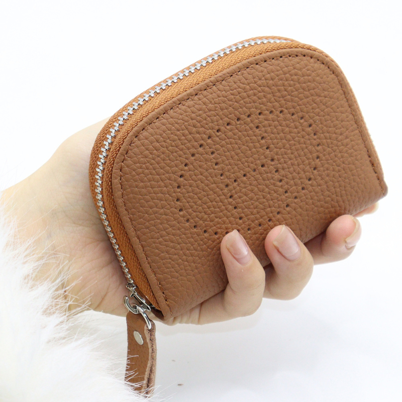 Mincovka z pravej kože, prvá vrstva hovädzej kože, harmonikový držiteľ kariet, viac priehradok na karty, unisex