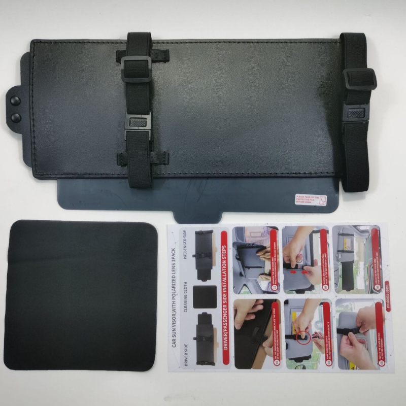 Prenosná rozťahovacia clona do auta, univerzálny model; materiál PU koža + PC/PP dosky; tlač loga; prispôsobenie; montáž cez zásuvné uchytenie