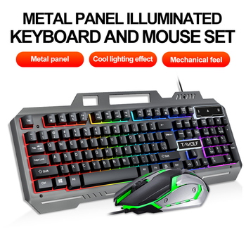 TF600 Gaming set tipkovnice i miša s USB kabelom, pozadinsko osvjetljenje, DPI 800-1600, ergonomski dizajn, kabel duljine 1,3 m