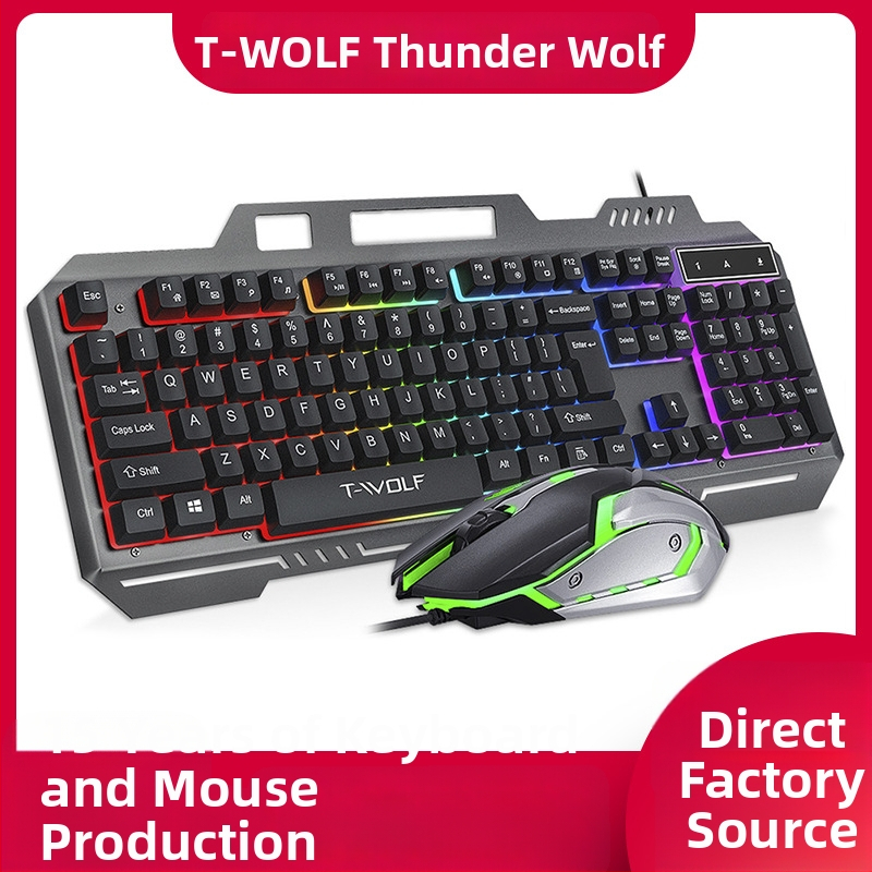 TF600 Gaming set klávesnice a myši s USB káblovým pripojením a podsvietením, DPI 800-1600, ergonický dizajn, kábel 1,3 m