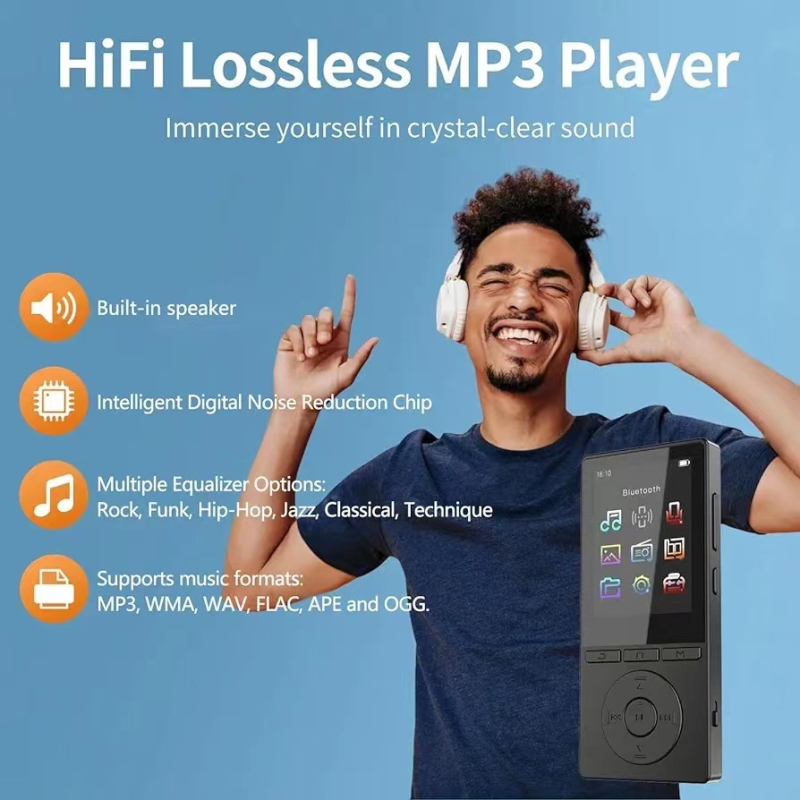 Player MP3/MP4 cu suport TF card, jack pentru căști 3.5mm, rezoluție ecran 160x128, interfață Mini USB