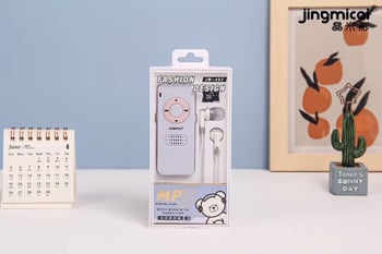 Player MP3 JM452 cu suport pentru card SD, USB 2.0, baterie cu litiu, fără afișaj, greutate 100 g