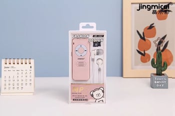 Player MP3 JM452 cu suport pentru card SD, USB 2.0, baterie cu litiu, fără afișaj, greutate 100 g