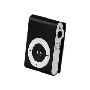 MP3 player cu clips, fără afișaj, USB 2.0, jack 3,5 mm, suport card TF, baterie de 110 mAh