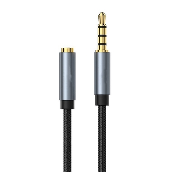 EDELINK AUX001 Produžni kabel za slušalice 3,5 mm, muški–ženski, zlatni konektori, najlonsko opletenje, za PC audio s mikrofonom