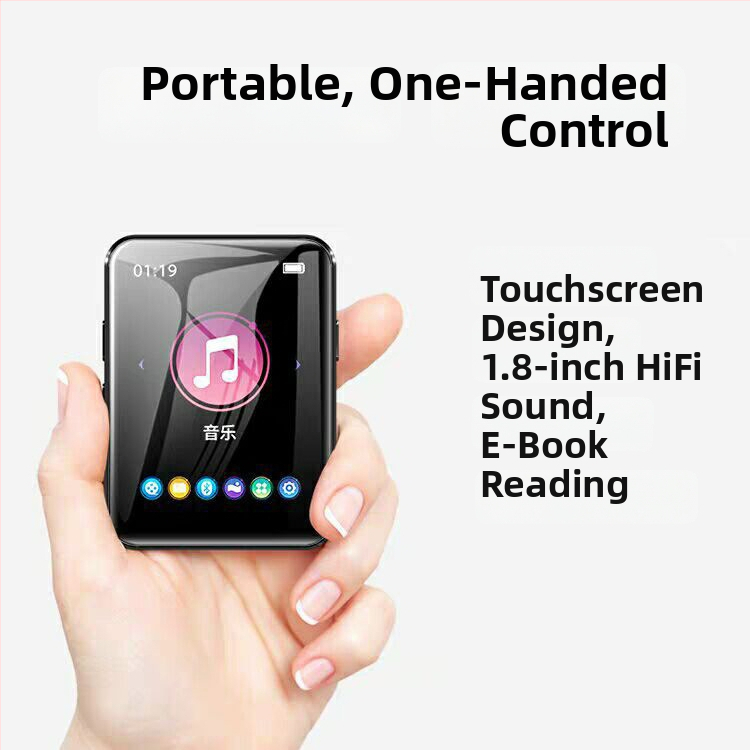 Bingjie X1 Bluetooth MP3 prehrávač s TF kartou, podporuje MP3/WMA/WAV/OGG audio a AVI/WMV/FLV/AMV video, až 60 hodín prehrávania