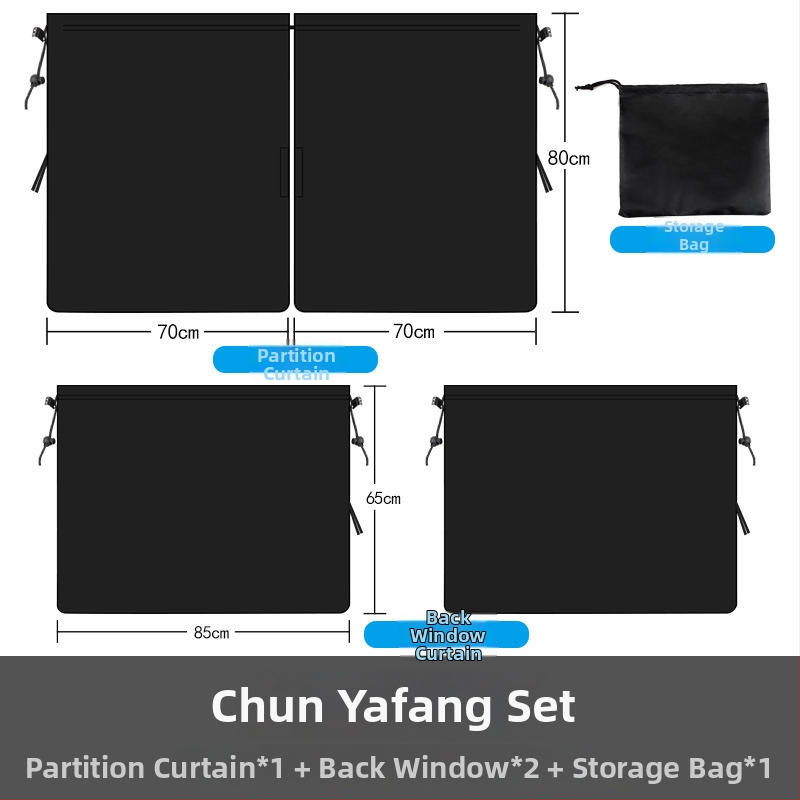 Automobilio pertvarinė užuolaida – tanki, nepermatoma privatumo užtvara, saulės apsauga ir šiluminė izoliacija, pakabinamasis montavimas