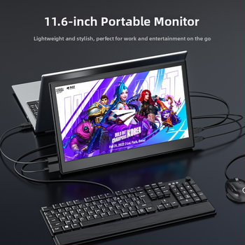 Pārnēsājams monitors ZA11.6 - IPS LCD, 1366x768, 16:9, USB un HDMI