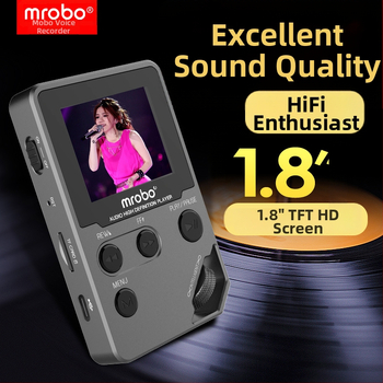 mrobo C5 MP3 prehrávač USB 3.0, podpora formátov MP3/WMA/WAV/OGG/FLAC/APE, AMV videá, TF karta, až 60 hodín prehrávania