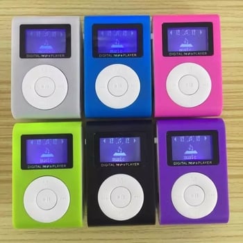 MP3 плеър с екран и клип за закрепване на гърба, TF карта поддръжка, USB 2.0, 3.5 мм аудио, резолюция 320×240
