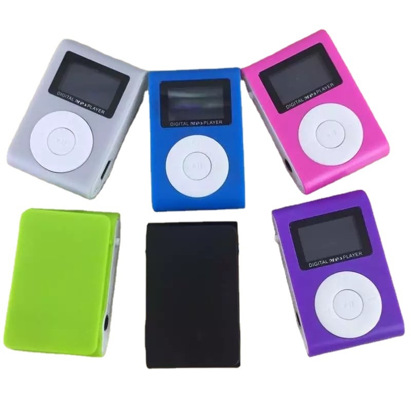 MP3 плеър с екран и клип за закрепване на гърба, TF карта поддръжка, USB 2.0, 3.5 мм аудио, резолюция 320×240