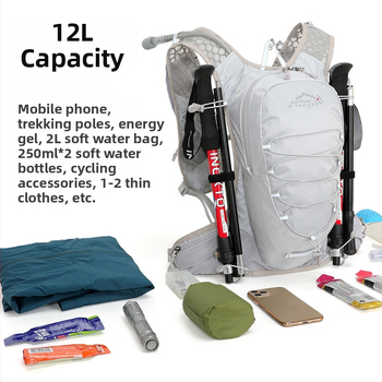 Ruksak za vožnju biciklom i planinarenje, najlon, 12 L, model 577, pretinac za bocu vode