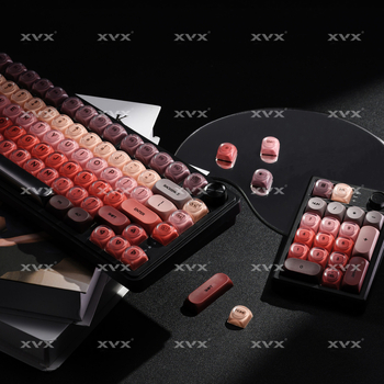 Lipstick taustiņu vāciņš mehāniskajai tastatūrai — plastmasas Pbts, injekcijas formēšana + elektroplēšana, metāla tekstūra, skaists apaļš dizains, saderīgs ar Cross axis un mehāniskajām tastatūrām