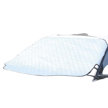 Wantu προστατευτικό ήλιου αυτοκινήτου για εμπρόσθιο παρμπρίζ, 3-στρώσεις quilted βαμβάκι, εγκατάσταση με snaps, σχέδιο λογότυπο μάρκας