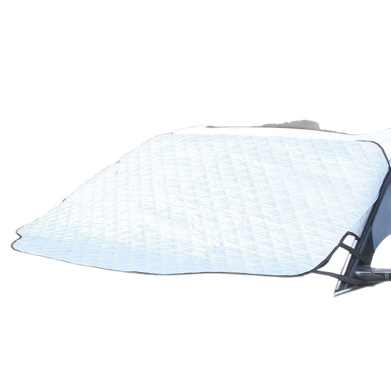 Wantu προστατευτικό ήλιου αυτοκινήτου για εμπρόσθιο παρμπρίζ, 3-στρώσεις quilted βαμβάκι, εγκατάσταση με snaps, σχέδιο λογότυπο μάρκας
