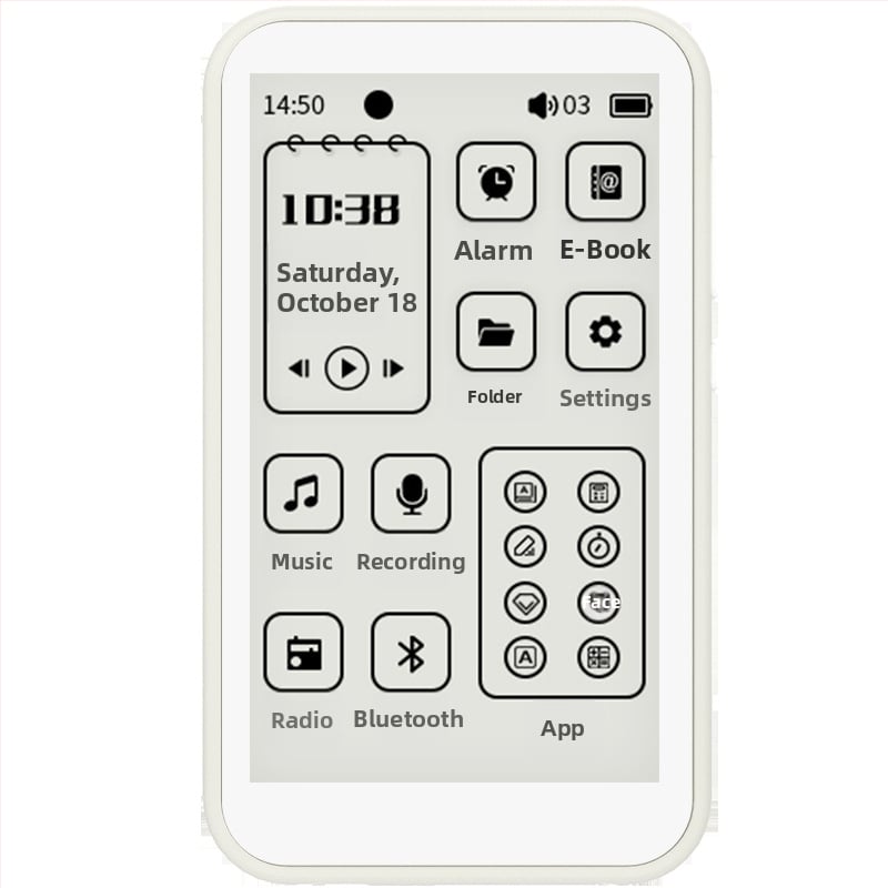 Newman E3 Pro Αναγνώστης ηλεκτρονικών βιβλίων με οθόνη E‑paper, Bluetooth MP3 και μουσικός player