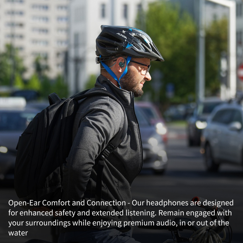 Bluetooth слушалки със костна проводимост за спорт, водоустойчиви за плуване, вградена 32GB памет, MP3/WAV/FLAC/APE възпроизвеждане, време за работа 5–8 ч