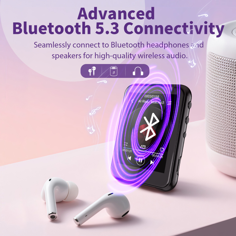 MP4 плеър с USB 2.0, сензорно управление, TF карта, поддръжка на MP3/WMA/OGG/FLAC и AMV видеа