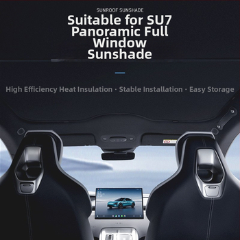 Slnečná clona do auta pre Xiaomi SU7 – materiál ľadovo krištáľový, snap-in montáž, strešná časť