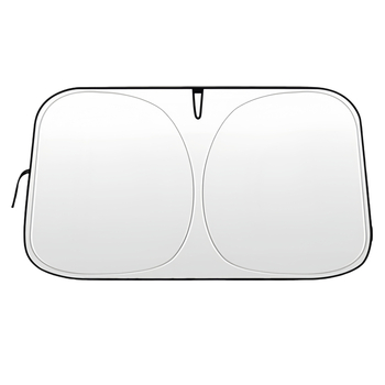 Slnečná clona pre predné sklo auta – titanová tkanina, zapínanie na klip, univerzálny model, jednoduchý štýl, geometrický vzor