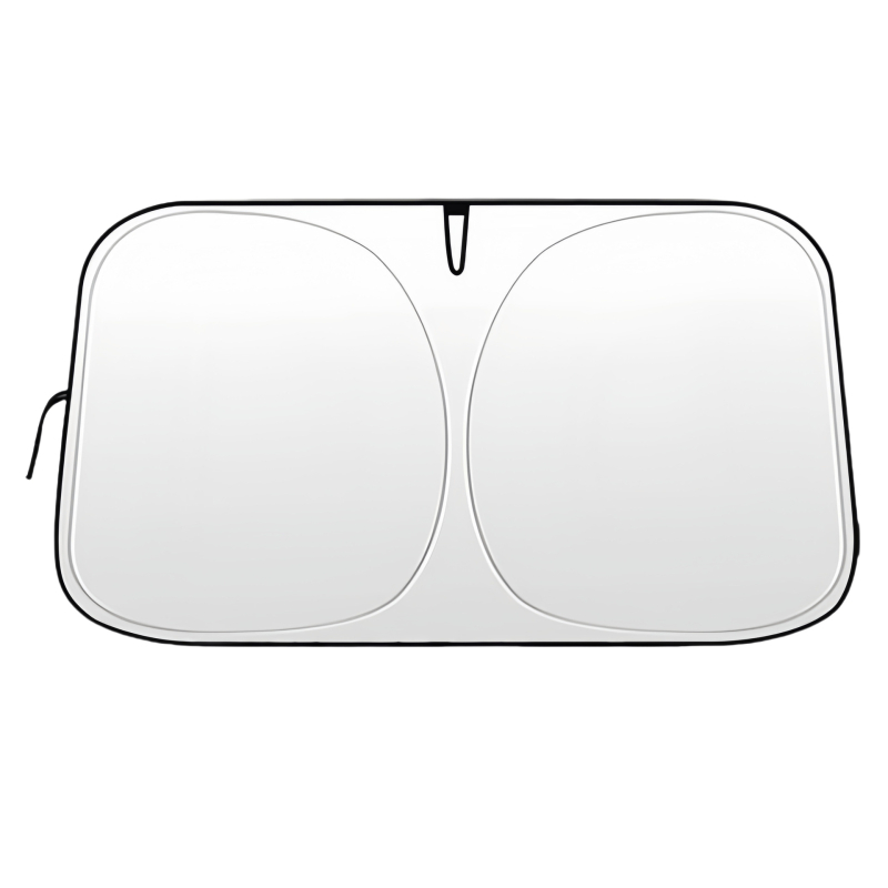 Slnečná clona pre predné sklo auta – titanová tkanina, zapínanie na klip, univerzálny model, jednoduchý štýl, geometrický vzor