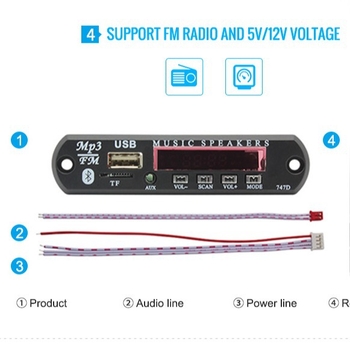 CXC M515 MP3 dekodér pre automobilový zvukový systém s FM rádiom, diaľkovým ovládaním a čítačkou kariet • Model: M515 • Značka: CXC