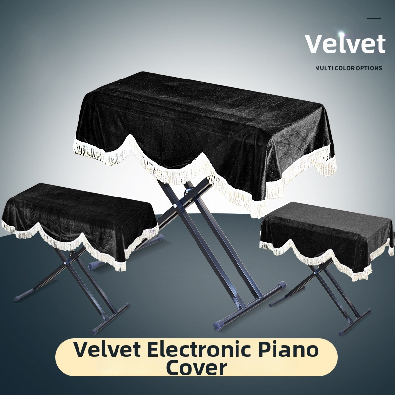 Kryt na prach pre 88-klávesové elektrické piano, flanelový, model Lsp-v02, značka Lsp, plné a čiastočné krytie
