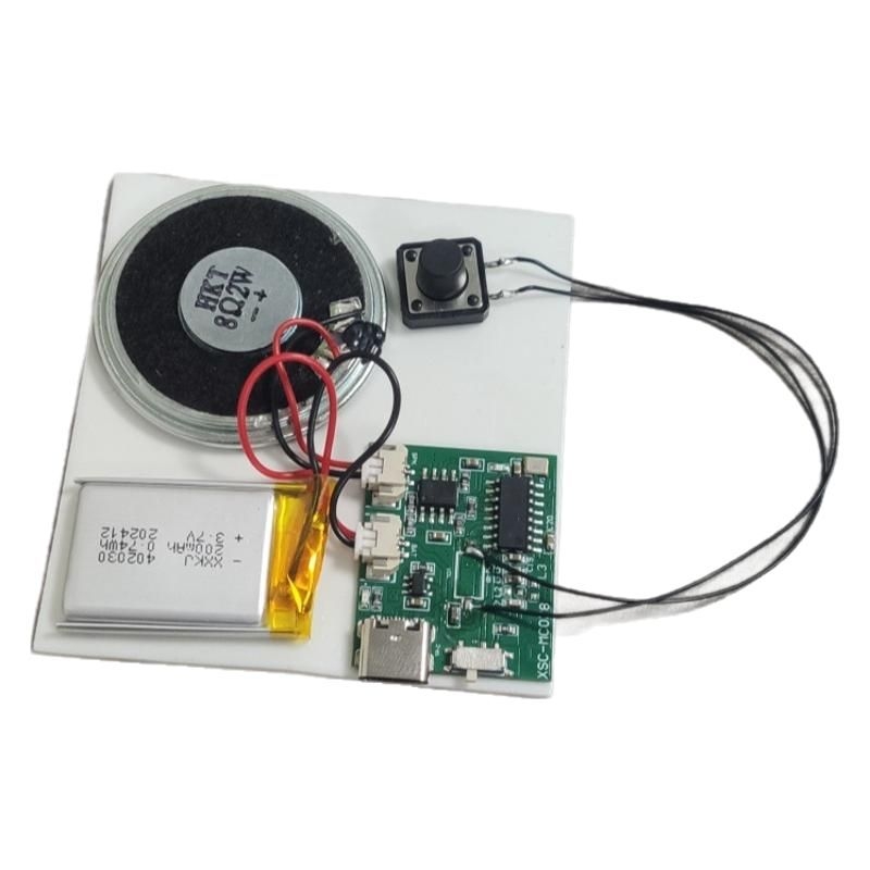 MP3 музикален модул с гласов запис за играчки - Марка XSC, модел XSCMC-100, Електронни аксесоари за играчки, Плюшени играчки, Съвместим с магнитчета за хладилник и фоторамки