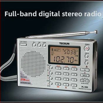 Desheng PL-380 radiostacija ar pilnu diapazonu, digitālais tunings, stereo skaņa, iebūvēts skaļrunis, digitālais displejs
