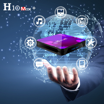 H10 MAX+ tīkla TV set‑top box, procesors H313, 4K UHD, divjoslu Wi‑Fi, 2GB RAM, 16GB atmiņa